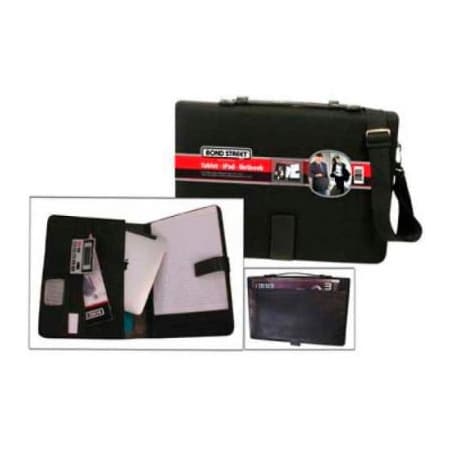 Bugatti Sedona Inc Bond Street All-in-One Tablet/iPad Organizer with Writing Pad, Charcoal 465600CHA